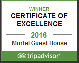 Trip Advisor Certificate of Excellence